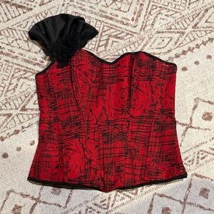 Elegant Red and Black Women's corset